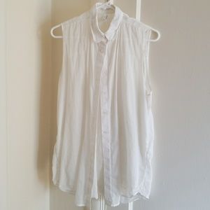 American apparel sheer button up